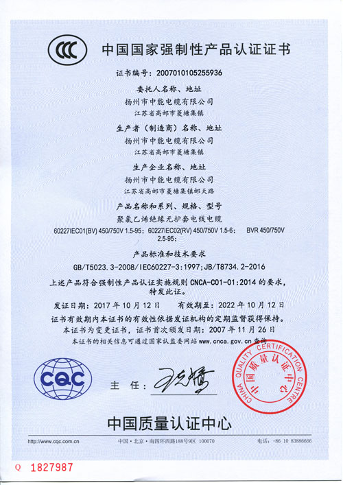 CCC強(qiáng)制性產(chǎn)品認(rèn)證證書(shū) (3)